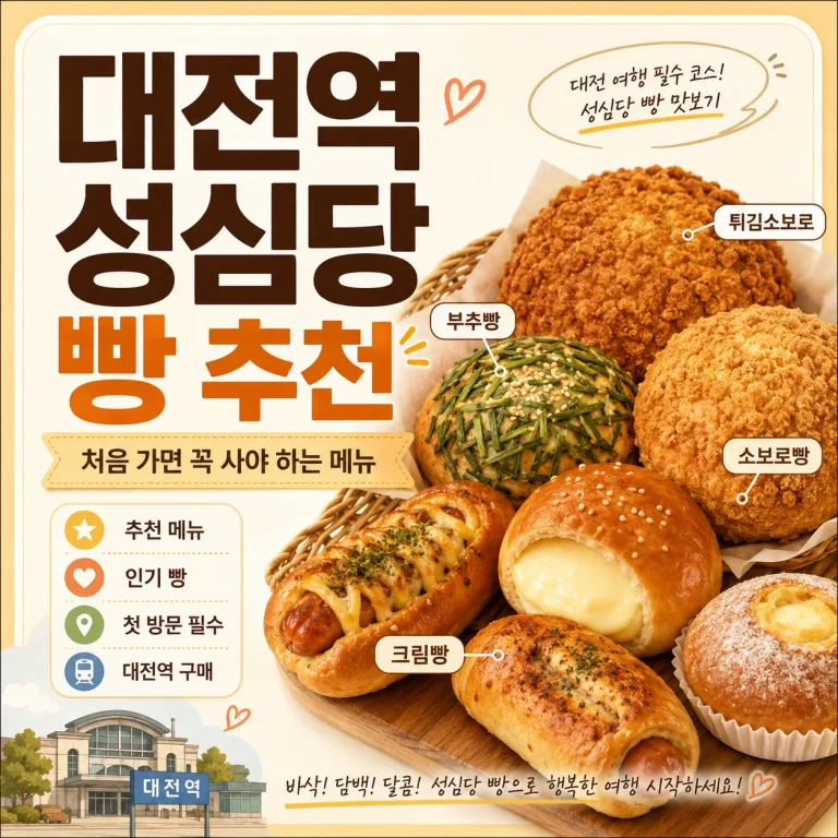 대전역 성심당 빵 추천 (처음 가면 꼭 사야 하는 메뉴)