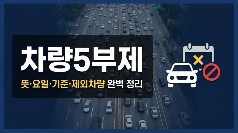 서울 차량 5부제 위반 시 과태료. 요일, 위반, 시행, 기준