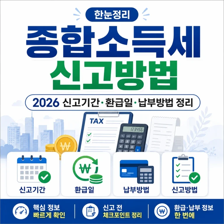 2026 종합소득세 신고방법 총정리｜신고기간·환급일·납부방법·쌤157 삼쩜삼 비교
