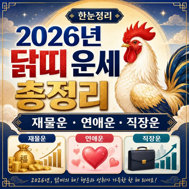 2026년 닭띠 운세 총정리｜재물운·연애운·직장운