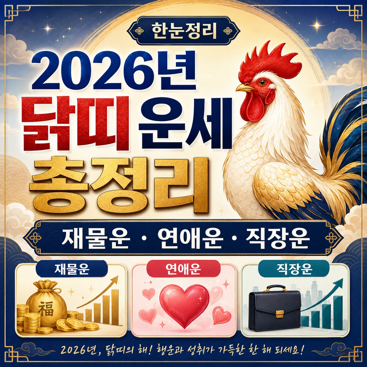 2026년 닭띠 운세 총정리｜재물운·연애운·직장운