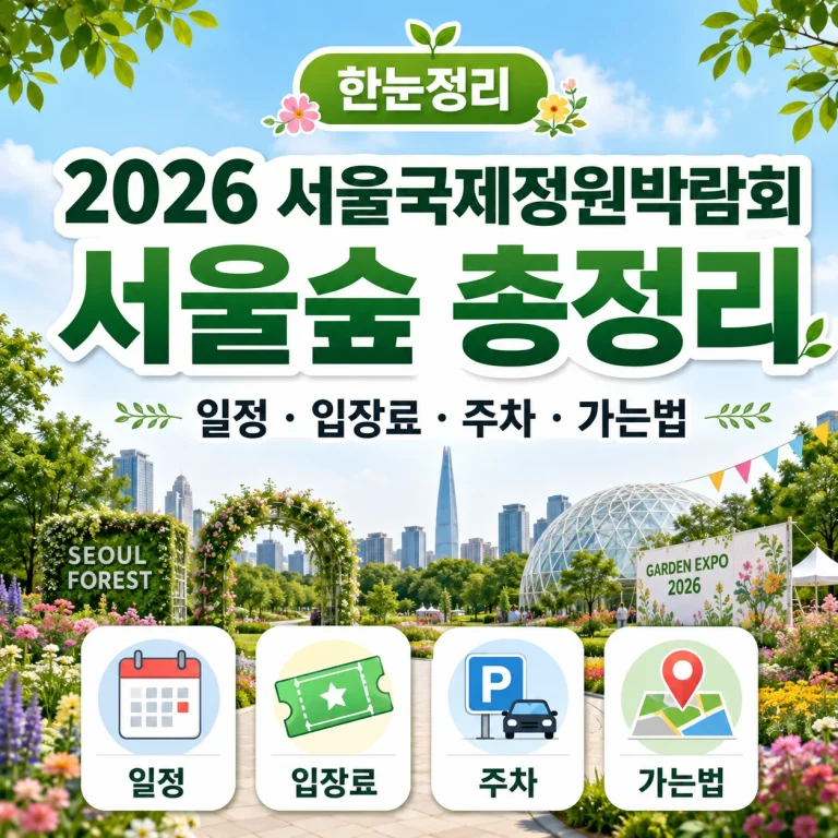 2026 서울국제정원박람회 서울숲 총정리｜일정·입장료·주차·가는법