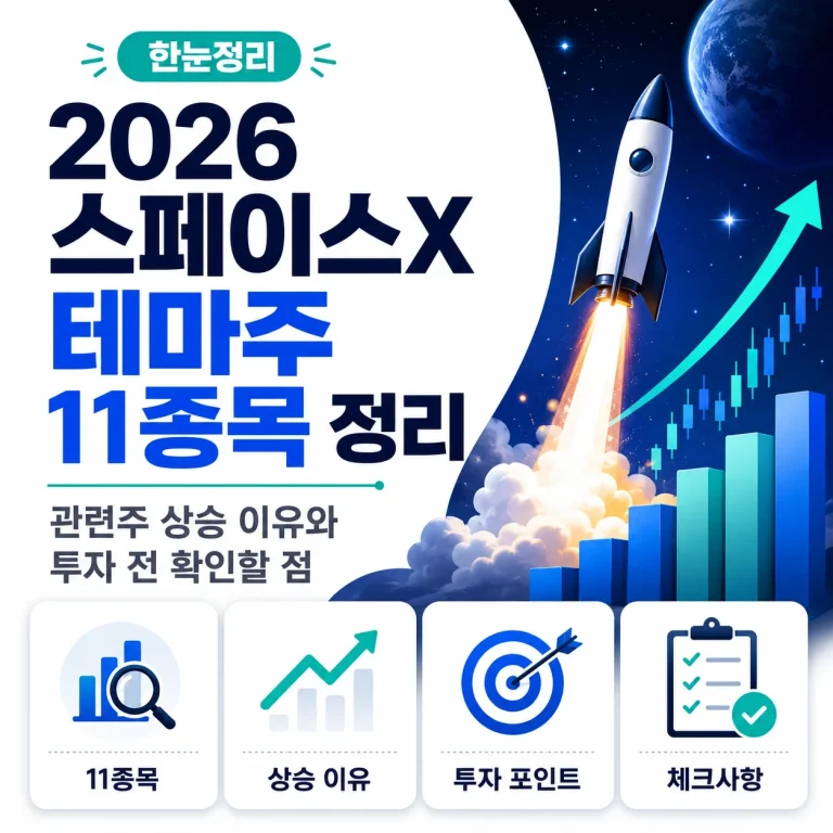 2026 스페이스X 테마주 11종목 정리, 관련주 상승 이유와 투자 전 확인할 점