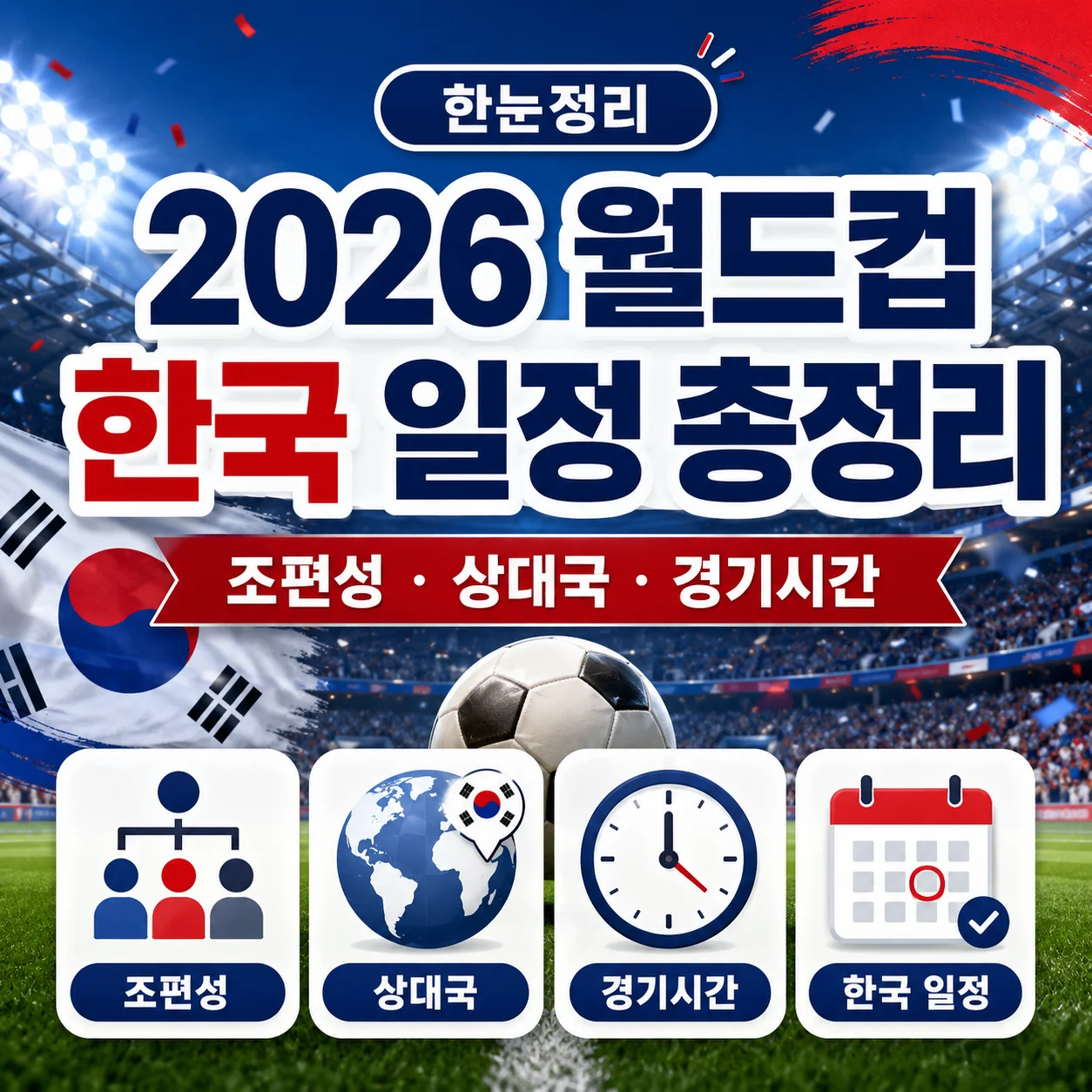 2026 월드컵 한국 일정 총정리｜조편성·상대국·경기시간