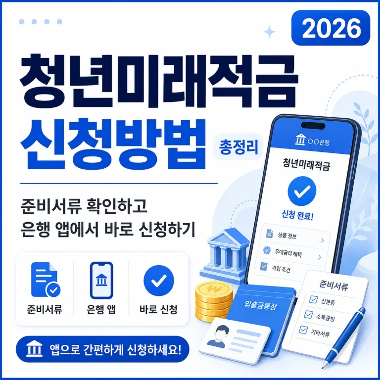 2026 청년미래적금 신청방법 총정리｜준비서류 확인하고 은행 앱에서 바로 신청하기