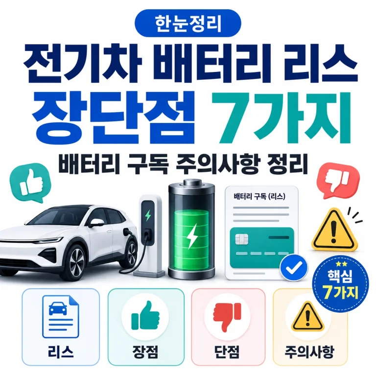 전기차 배터리 리스 장단점 7가지, 배터리 구독 주의사항 정리