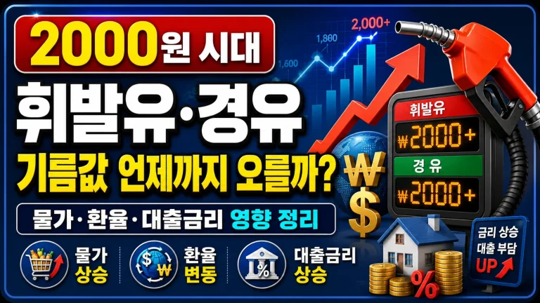 휘발유·경유 2000원 시대, 기름값 언제까지 오를까? 물가·환율·대출금리 영향 정리