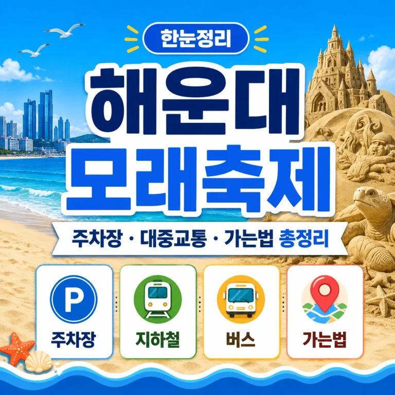 해운대 모래축제 주차장과 대중교통, 가는법 총정리