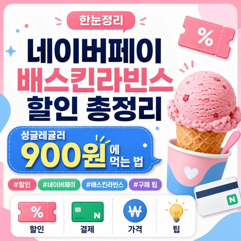 네이버페이 배스킨라빈스 할인 총정리｜싱글레귤러 900원에 먹는 법