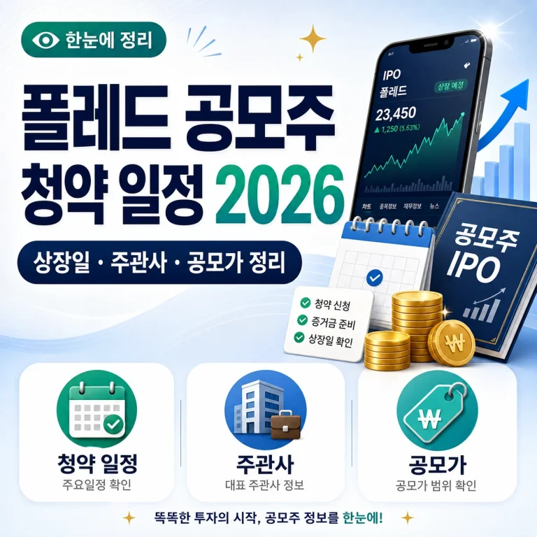 폴레드 공모주 청약 일정 2026｜상장일, 주관사, 공모가 정리