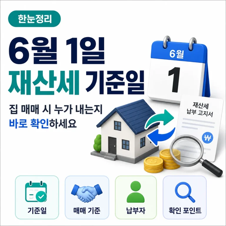 6월 1일 재산세 기준일, 집 매매 시 누가 내는지 바로 확인하세요