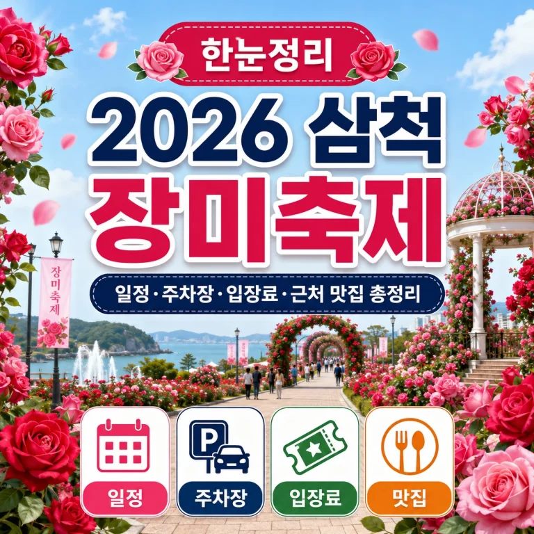 2026 삼척 장미축제 일정·주차장·입장료·근처 맛집 총정리