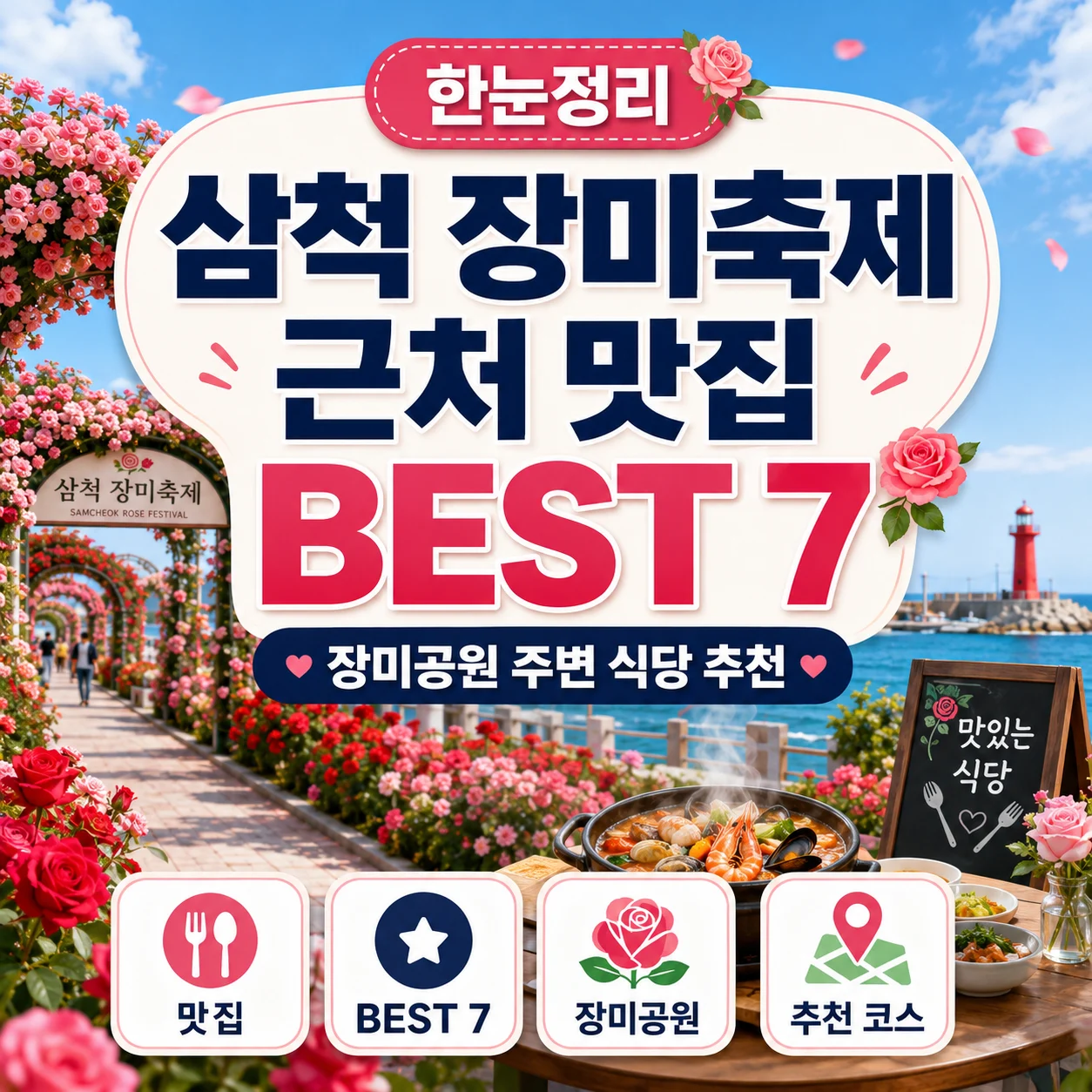 삼척 장미축제 근처 맛집 BEST 7, 장미공원 주변 식당 추천