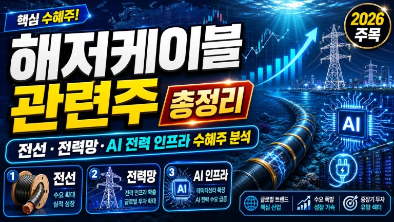 해저케이블 관련주 총정리｜전선·전력망·AI 전력 인프라 수혜주 분석